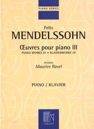 Mendelssohn: Oeuvres complètes Vol.3