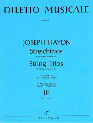 Franz Joseph Haydn: Streichtrios III (Trios 25-34) Bandausgabe