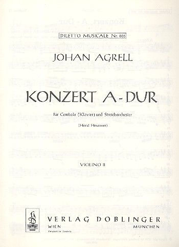 Johann Agrell: Konzert A-Dur