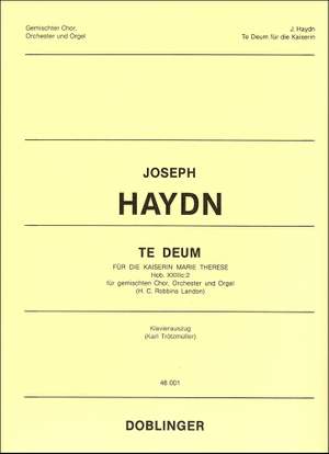 Franz Joseph Haydn: Te Deum Für Die Kaiserin Marie Therese C-Dur