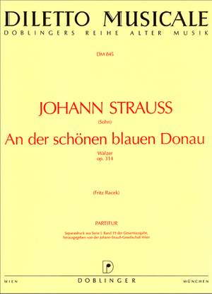 Johann Strauss II: An Der Schonen Blauen Score