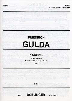 Friedrich Gulda: Kadenz Zum 1. Satz Von Mozarts Klavierkonzert