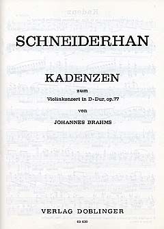 Wolfgang Schneiderhan: Kadenzen zu Violinkonzerten
