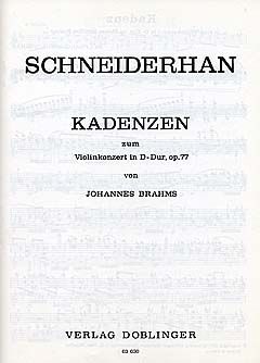 Wolfgang Schneiderhan: Kadenzen zu Violinkonzerten