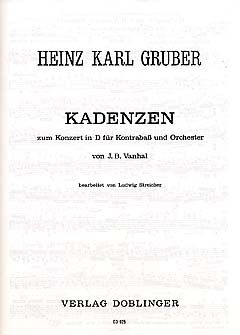 Heinz Karl Gruber: Kadenzen