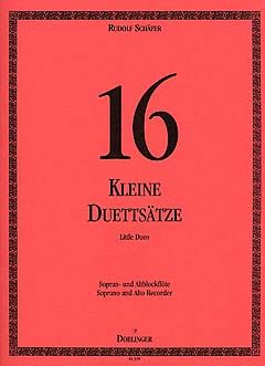 Rudolf Schäfer: 16 kleine Duettsätze