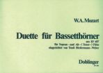 Wolfgang Amadeus Mozart: Duette Fur Bassetthorner Kv487
