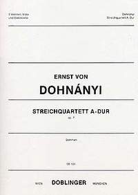 Ernst von Dohnanyi: Streichquartett A-Dur op. 7