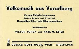 Viktor Korda_Karl Klier: Volksmusik Aus Vorarlberg