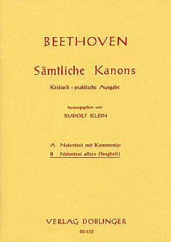 Ludwig van Beethoven: Sämtliche Kanons