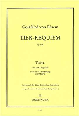 Gottfried von Einem: Tier-Requiem op. 104