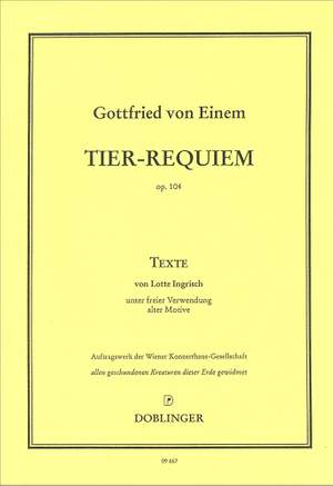 Gottfried von Einem: Tier-Requiem op. 104