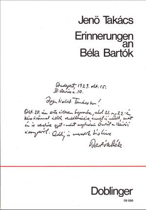 Jenö Takacs: Erinnerungen an Bela Bartok