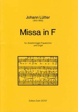 Luetter, J: Mass in F Major F major