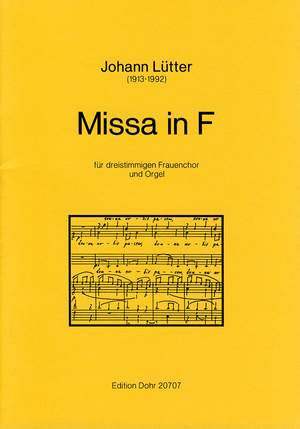 Luetter, J: Mass in F Major