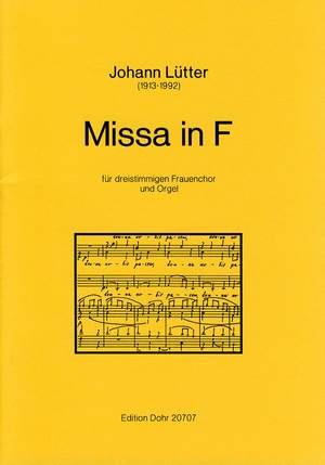 Luetter, J: Missa in F-Dur F major