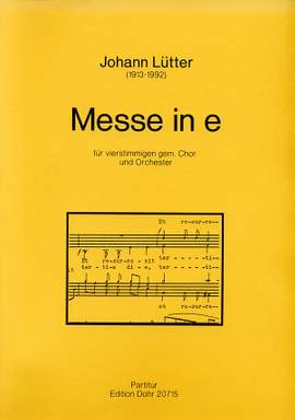 Luetter, J: Mass in E Minor