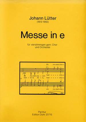 Luetter, J: Messe in e-Moll