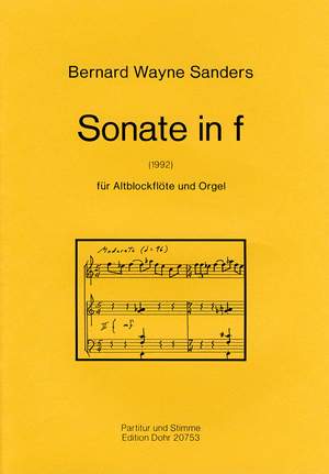 Sanders, B W: Sonata in f