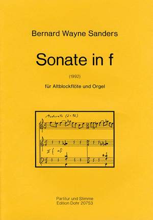 Sanders, B W: Sonate in f