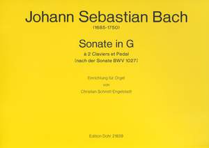 Bach, J S: Sonata in G à 2 Claviers et Pedal BWV 1027