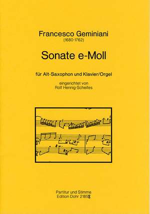Geminiani, F: Sonata E Minor