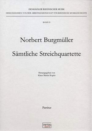 Burgmueller, N: Complete String Quartets Vol. 23