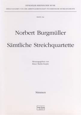 Burgmueller, N: Sämtliche Streichquartette Vol. 23a