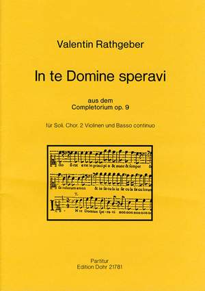 Rathgeber, J V: In te Domine speravi op. 9