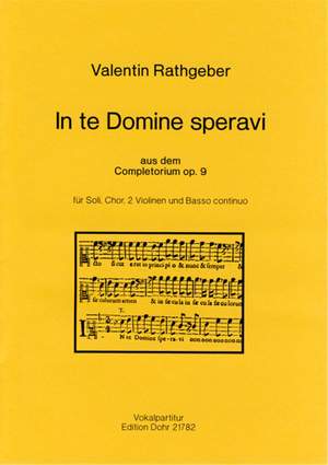 Rathgeber, J V: In te Domine speravi op. 9