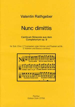 Rathgeber, J V: Nunc dimittis op. 9