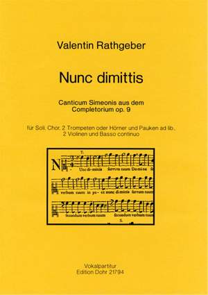 Rathgeber, J V: Nunc dimittis op. 9