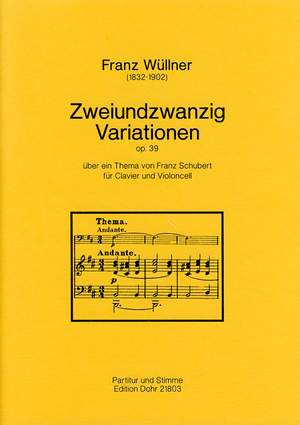 Wuellner, F: 22 Variations on a theme of Franz Schubert op. 39