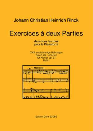 Rinck, J C H: Exercices à deux Parties op. 67 Vol. 1