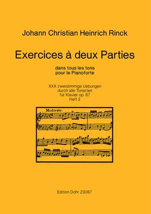 Rinck, J C H: Exercices à deux Parties op. 67 Vol. 2