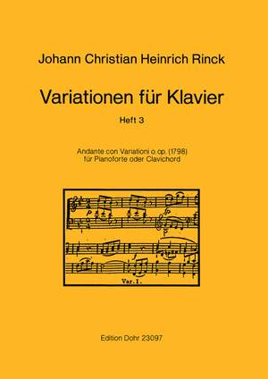 Rinck, J C H: Variations for Piano Vol. 3