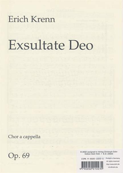 Krenn, E: Exsultate Deo op. 69