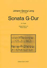 Lang, J G: Sonata G Major
