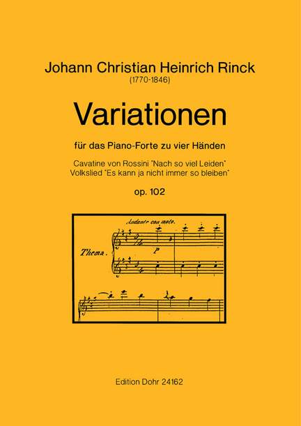 Rinck, J C H: Variationen für das Piano-Forte zu vier Händen op. 102