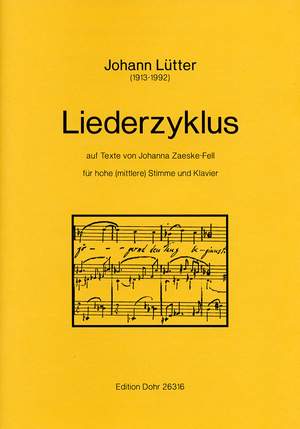 Luetter, J: Song cycle on texts by Johanna Zaeske-Fell