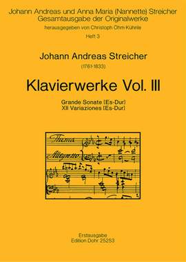 Streicher, J A: Piano Works Vol. 3