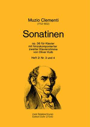 Clementi, M: Sonatinen für Klavier mit hinzukomponierter zweiter Klavierstimme op. 36 Vol. 2