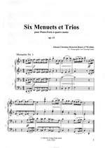 Rinck, J C H: Six Menuets et Trios pour Pianoforte à quatre mains op. 13 Product Image