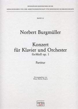 Burgmueller, N: Klavier Konzert fis-Moll F sharp minor op.1