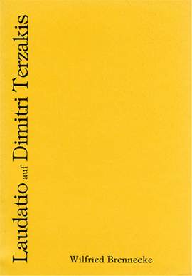 Brennecke, W: Laudatio auf Dimitri Terzakis