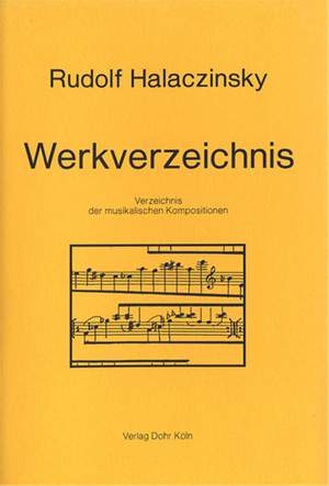 Rudolf Halaczinsky: Werkverzeichnis