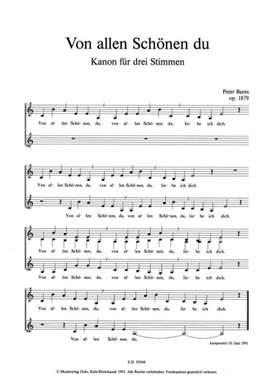 Bares, P: Of all the beauty you op. 1879