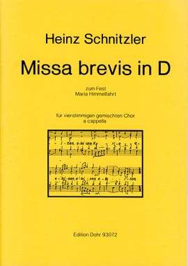 Schnitzler, H: Missa brevis in D Major D major