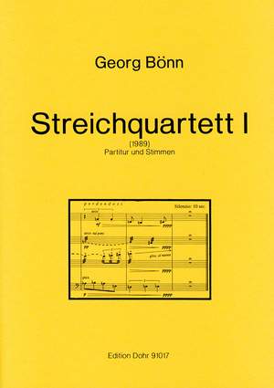 Boenn, G: String Quartet No. 1