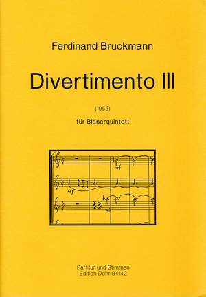 Bruckmann, F: Divertimento No. 3